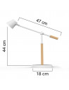 Lampa de birou, cu LED, UNILUX Vicky - alba,UL-400110084