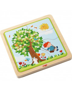 Puzzle din lemn in straturi - Anotimpurile, Haba,302529 2