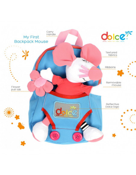 Rucsac cu jucarie soricel, Dolce,95315