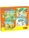Set 4 puzzle-uri cu figurine Anotimpurile, HABA,301888