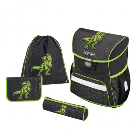 Set Scoala Herlitz Loop Plus Green Dino - Ghiozdan Ergonomic Set Scoala Herlitz Loop Plus Green Dino - Ghiozdan Ergonomic