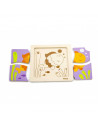 Puzzle din lemn din 4 piese mari - peste, Viga,50144