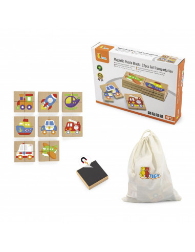 Blocuri magnetice cu imagini mijloace de transport, Viga,50723