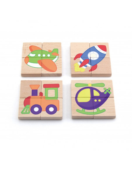 Blocuri magnetice cu imagini mijloace de transport, Viga,50723