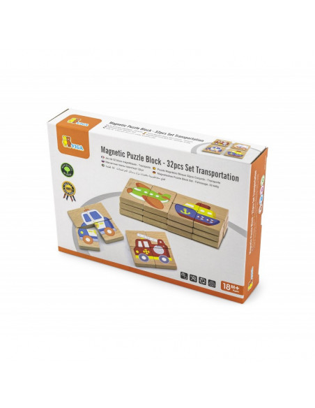 Blocuri magnetice cu imagini mijloace de transport, Viga,50723