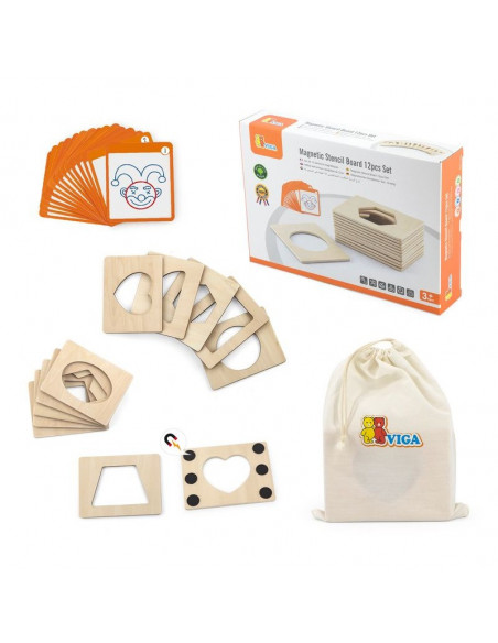 Set sabloane magnetice, 12 buc, Viga,50724