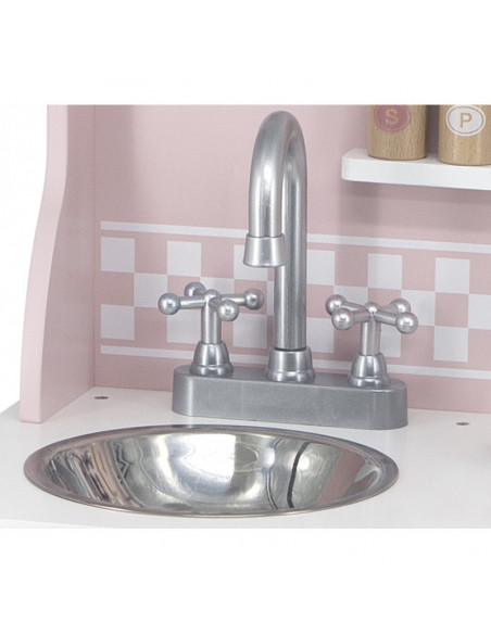Bucatarie roz din lemn cu accesorii, PolarB, Viga,44046