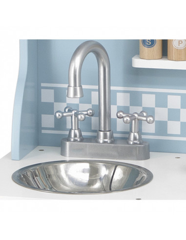 Bucatarie albastra din lemn cu accesorii, PolarB, Viga,44047