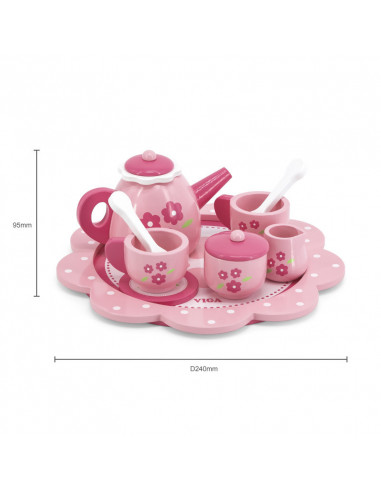 Set pentru ceai, din lemn, Viga,44543