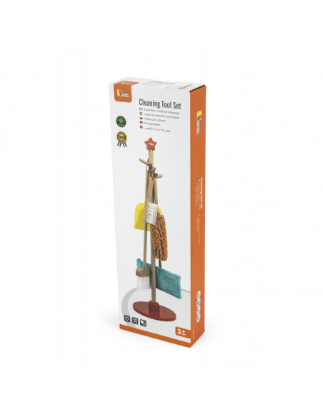 Set de curatenie din lemn cu 6 piese, Viga,44567