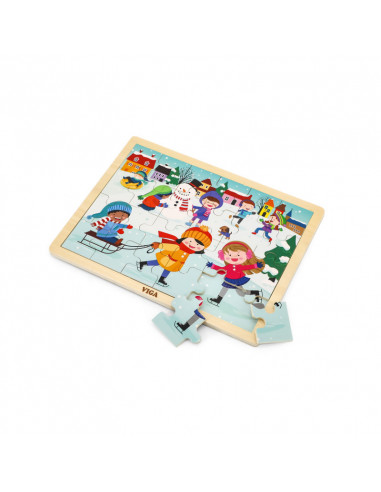 Puzzle anotimpuri, Iarna, 24 piese Viga,51272