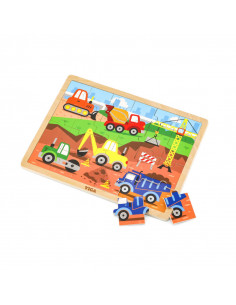 Puzzle Vehicule pentru constructii, 24 piese, Viga,51463 2