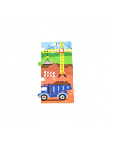 Puzzle Vehicule pentru constructii, 24 piese, Viga,51463 Puzzle Vehicule pentru constructii, 24 piese, Viga,51463