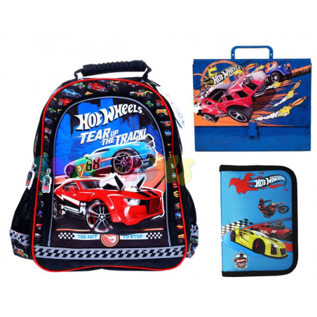 Set Scoala - Hot Wheels. Ghiozdan, Penar Neechipat, Mapa Desen Set Scoala - Hot Wheels. Ghiozdan, Penar Neechipat, Mapa Desen
