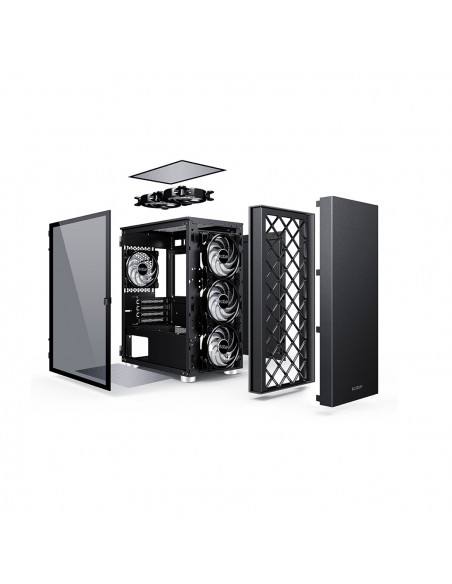 CARCASA PCCOOLER, Middle Tower, M-ATX, fara sursa, sticla