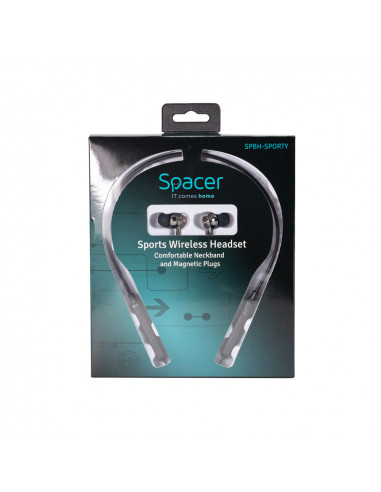 CASTI Spacer, wireless, intraauriculare cu fir de legatura si