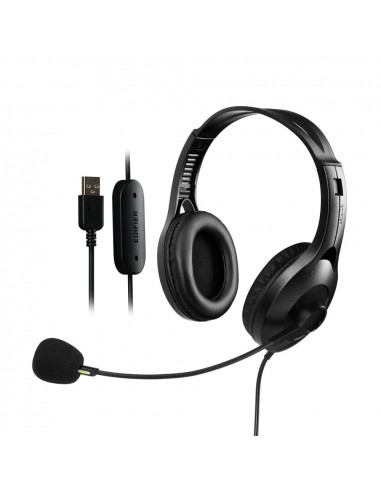 CASTI Edifier, cu fir, standard, utilizare multimedia, call