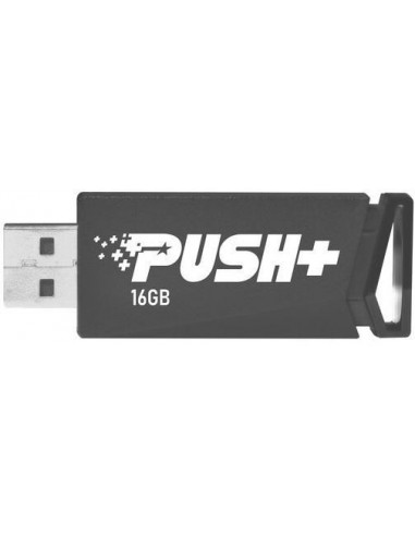 MEMORIE USB 3.2 PATRIOT PUSH+, 16 GB, profil mic, negru