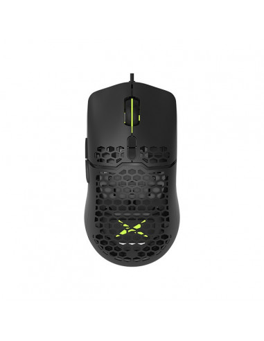 MOUSE DELUX, gaming, cu fir, USB, optic, 7200 dpi