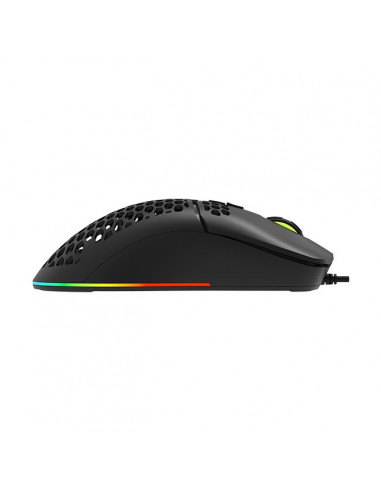 MOUSE DELUX, gaming, cu fir, USB, optic, 7200 dpi