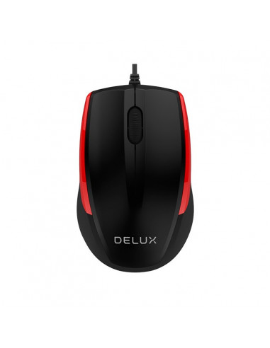 MOUSE DELUX, PC sau NB, cu fir, USB, optic, 1000 dpi