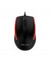 MOUSE DELUX, PC sau NB, cu fir, USB, optic, 1000 dpi