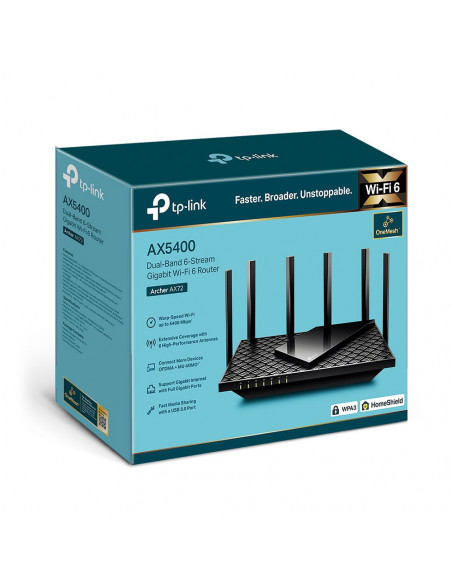 ROUTER TP-LINK wireless AX5400, 5400Mbps,1 x WAN Gigabit, 4