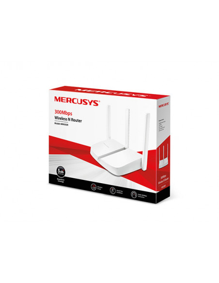 ROUTER MERCUSYS wireless 300Mbps, 4 porturi 10/100Mbps, 3 x
