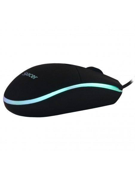 KIT gaming SPACER USB INVICTUS, tastatura RGB rainbow + mouse