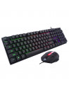 KIT gaming SPACER USB, tastatura RGB rainbow + mouse optic 7