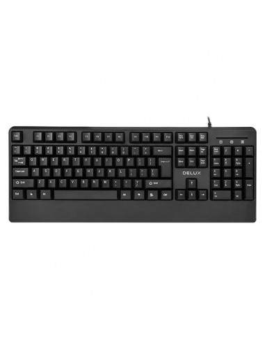 TASTATURA DELUX, cu fir, 104 taste, format standard, USB
