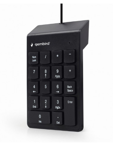 TASTATURA numerica Gembird, USB, 18 taste, negru, "KPD-U-02"