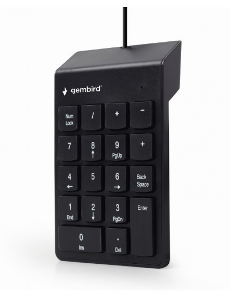 TASTATURA numerica Gembird, USB, 18 taste, negru, "KPD-U-02"