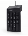 TASTATURA numerica Gembird, USB, 18 taste, negru, "KPD-U-02"