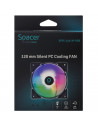 VENTILATOR SPACER PC Silent 120x120x25 mm ARGB light cu