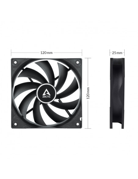 VENTILATOR ARCTIC PC 120x120x25 mm, "F12 PWM PST CO", low noise