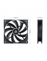 VENTILATOR ARCTIC PC 120x120x25 mm, "F12 PWM PST CO", low noise