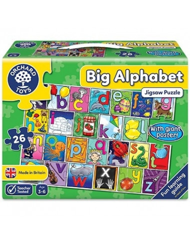 Puzzle de podea in limba engleza Invata alfabetul (26 piese -