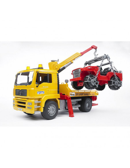 BRUDER - CAMION DE TRACTARE MAN TGA SI VEHICUL DE TEREN,BR02750