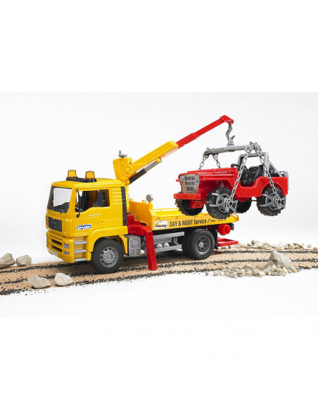 BRUDER - CAMION DE TRACTARE MAN TGA SI VEHICUL DE TEREN,BR02750