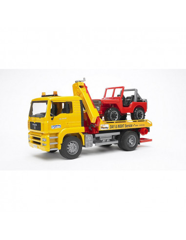 BRUDER - CAMION DE TRACTARE MAN TGA SI VEHICUL DE TEREN,BR02750