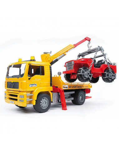 BRUDER - CAMION DE TRACTARE MAN TGA SI VEHICUL DE TEREN,BR02750