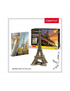 PUZZLE 3D+BROSURA-PARIS 80 PIESE,CUDS0998h 2