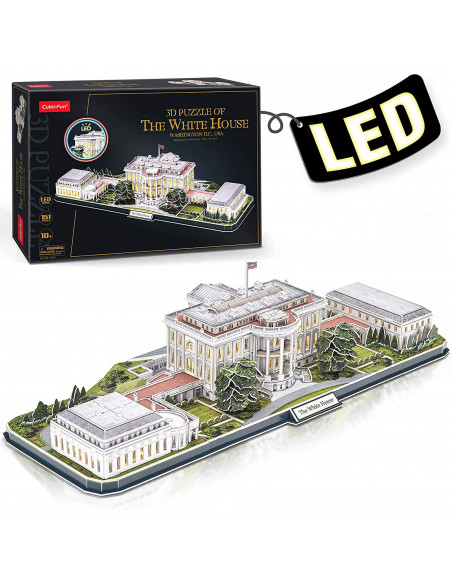 PUZZLE 3D LED CASA ALBA 151 PIESE,CUL529h