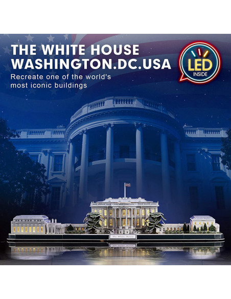 PUZZLE 3D LED CASA ALBA 151 PIESE,CUL529h