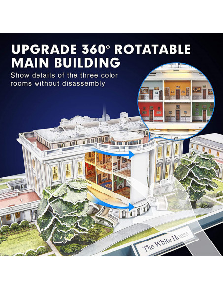 PUZZLE 3D LED CASA ALBA 151 PIESE,CUL529h