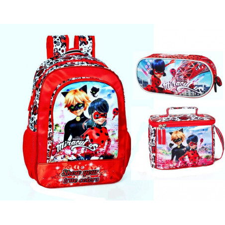 Set scoala Lady bug Miraculous - Ghiozdan, Penar etui oval Set scoala Lady bug Miraculous - Ghiozdan, Penar etui oval