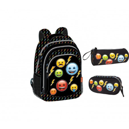 Set scoala Emoji Bolt - Ghiozdan + Penar 1 fermoar +Penar etui Set scoala Emoji Bolt - Ghiozdan + Penar 1 fermoar +Penar etui