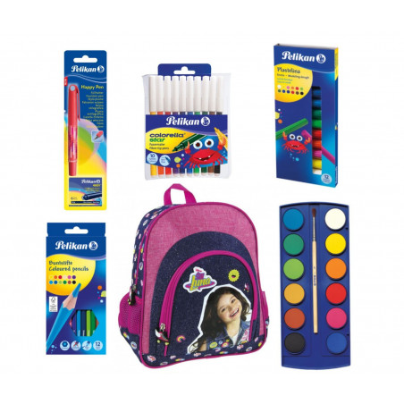Set Gradinita Soy Luna 1 - Ghiozdan, Acuarele, Carioci Set Gradinita Soy Luna 1 - Ghiozdan, Acuarele, Carioci