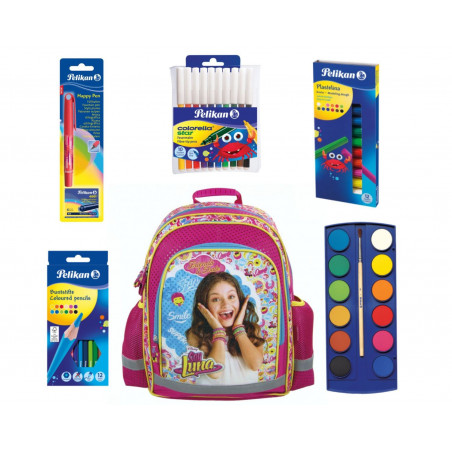 Set scoala Soy Luna - Ghiozdan, Acuarele, Carioci, Culori Set scoala Soy Luna - Ghiozdan, Acuarele, Carioci, Culori